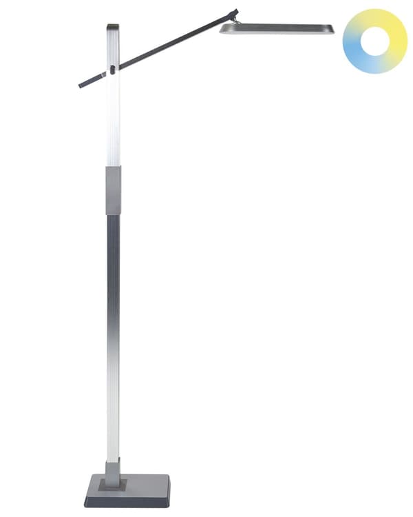 Gulvlampe LED-lampe Sølv Syntetisk materiale 144 cm Dimming Moderne Belysning Hjemmekontor