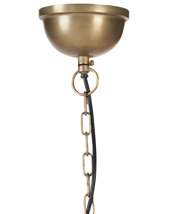 Pendellampe Messing Metall ø 50 cm Kuleformet skjerm Retro design Belysning Taklampe