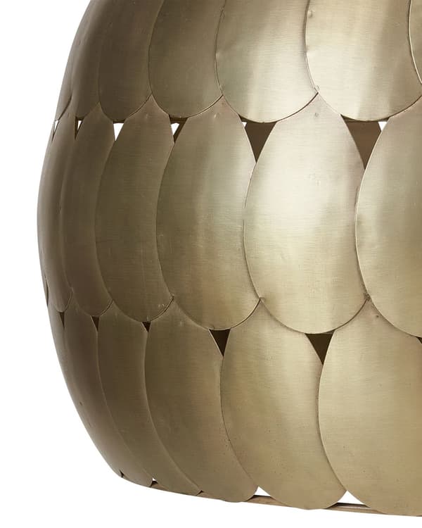 Pendellampe Messing Metall ø 50 cm Kuleformet skjerm Retro design Belysning Taklampe