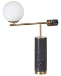 Miniatyrbilde 7 av 11: Bordlampe Svart Gull Marmor Glasskjerm Stue Soverom Moderne