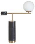 Miniatyrbilde 1 av 11: Bordlampe Svart Gull Marmor Glasskjerm Stue Soverom Moderne