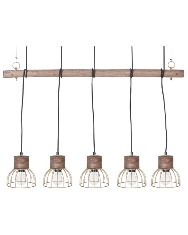 Pendellampe Messing Mangotre Metall 5 lys Gjennombrutt design Moderne Rustikk Belysning Taklampe