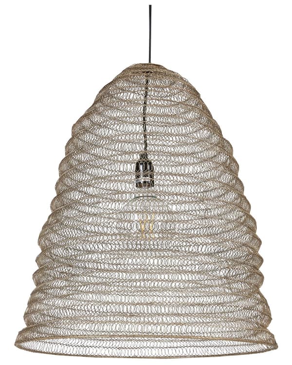Pendellampe Messing Metall ø 50 cm Klokkeformet skjerm Netting Håndlaget Moderne stil Belysning Taklampe