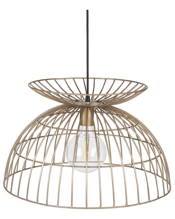 Pendellampe Messing Metall ø 50 cm Kuppelformet skjerm Gjennombrutt design Moderne Belysning Taklampe