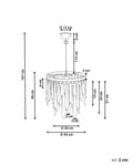 Miniatyrbilde 3 av 9: Pendellampe Messing Metall Retro design Belysning Lysekrone Taklampe