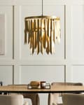 Miniatyrbilde 2 av 9: Pendellampe Messing Metall Retro design Belysning Lysekrone Taklampe