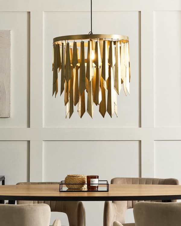 Pendellampe Messing Metall Retro design Belysning Lysekrone Taklampe