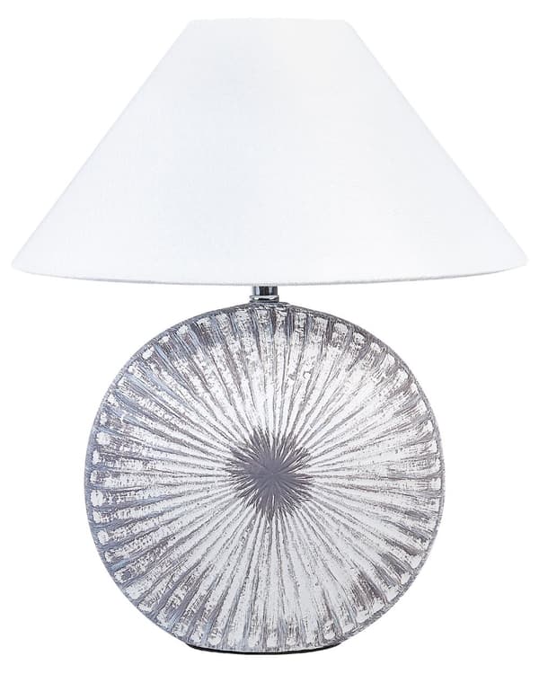 Pöytävalaisin harmaa 30 x 38 x 30 cm keraaminen pellava puuvilla kartio 2 kpl perinteinen max 40W