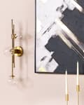 Miniatyrbilde 4 av 8: Vegglampe Gull Jern Glass 3 lys Moderne Glamorøs Belysning Stue Kontor