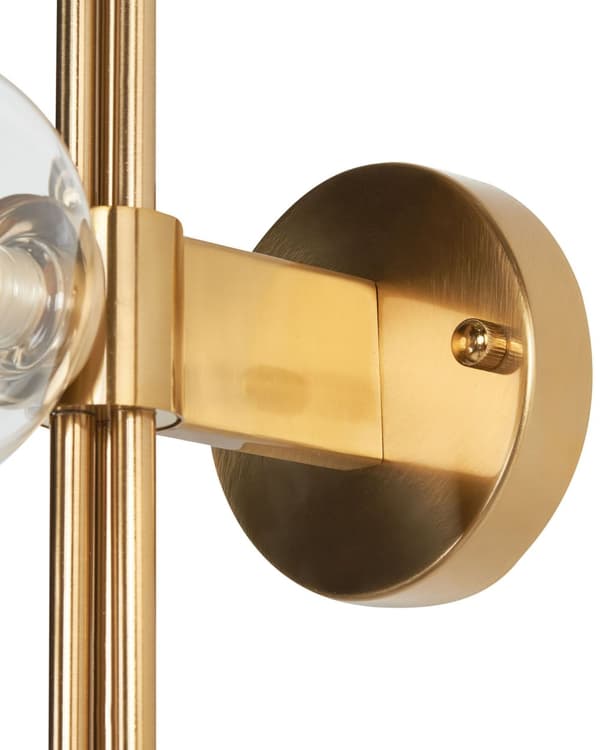 Vegglampe Gull Jern Glass 3 lys Moderne Glamorøs Belysning Stue Kontor