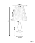 Miniatyrbilde 3 av 9: Bordlampe Lyst tre Eik Papirskjerm Belysning Dekorativ Rustikk stil Nattbordslampe