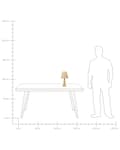 Miniatyrbilde 9 av 9: Bordlampe Lyst tre Eik Papirskjerm Belysning Dekorativ Rustikk stil Nattbordslampe
