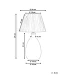 Miniatyrbild 3 av 9: Bordslampa Sockel i klarglas Papper Naturskärm Nattduksbordslampa