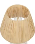 Miniatyrbild 5 av 9: Bordslampa Sockel i klarglas Papper Naturskärm Nattduksbordslampa