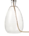 Miniatyrbild 7 av 9: Bordslampa Sockel i klarglas Papper Naturskärm Nattduksbordslampa