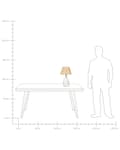 Miniatyrbild 9 av 9: Bordslampa Sockel i klarglas Papper Naturskärm Nattduksbordslampa