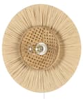 Miniatyrbild 5 av 8: Vägglampa Naturpapper Texturerad Skärm Japandi Naturlig Stil Accent Ljus