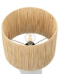 Miniatyrbild 6 av 10: Bordslampa Vit keramikfot Papper Naturlig skärm Nattduksbordslampa