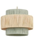 Miniatyrbillede 1 af 8: Pendellampe Naturlig og grøn papirstruktureret skærm Japandi Natural Style Jute Cord