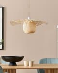 Miniatyrbillede 4 af 7: Pendellampe Træ Bambus Træ Boho Design Pendellampe Belysning Moderne Stue Spisestue
