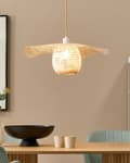 Miniatyrbillede 2 af 7: Pendellampe Træ Bambus Træ Boho Design Pendellampe Belysning Moderne Stue Spisestue