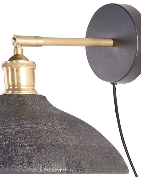 Vegglampe Svart messing Mangotre Kjegle Soverom Stue Rustikk Moderne Design Hengende lys