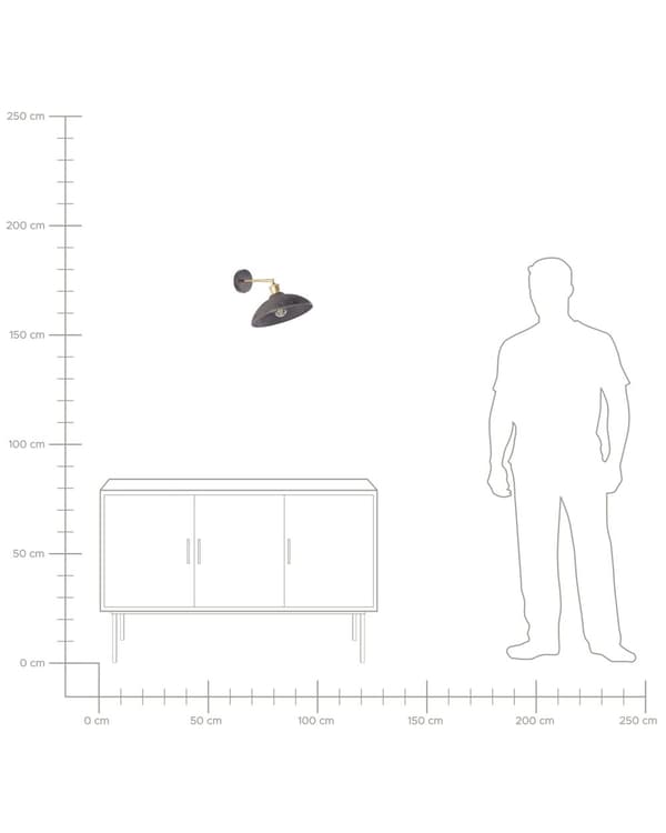 Vegglampe Svart messing Mangotre Kjegle Soverom Stue Rustikk Moderne Design Hengende lys