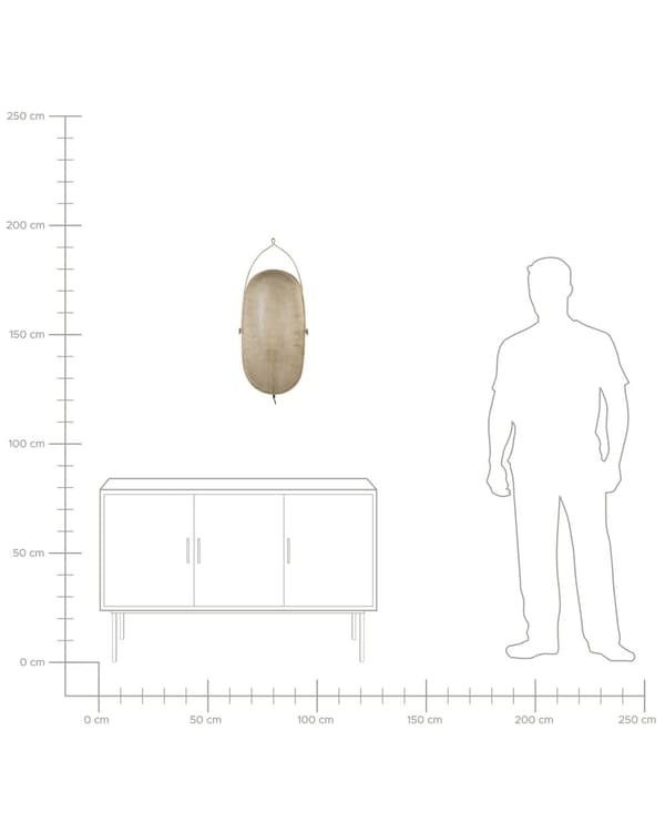 Vegglampe Messing Jern Metall Oval Skjerm Lys Soverom Stue Rustikk Design
