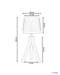 Miniatyrbilde 3 av 10: Bordlampe Mørkt mangotre med messingskjerm i jern Klassisk design Moderne boliginnredning Belysning