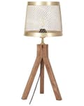Miniatyrbilde 5 av 10: Bordlampe Mørkt mangotre med messingskjerm i jern Klassisk design Moderne boliginnredning Belysning