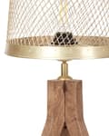 Miniatyrbilde 7 av 10: Bordlampe Mørkt mangotre med messingskjerm i jern Klassisk design Moderne boliginnredning Belysning