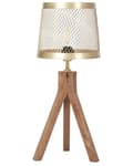 Miniatyrbilde 1 av 10: Bordlampe Mørkt mangotre med messingskjerm i jern Klassisk design Moderne boliginnredning Belysning