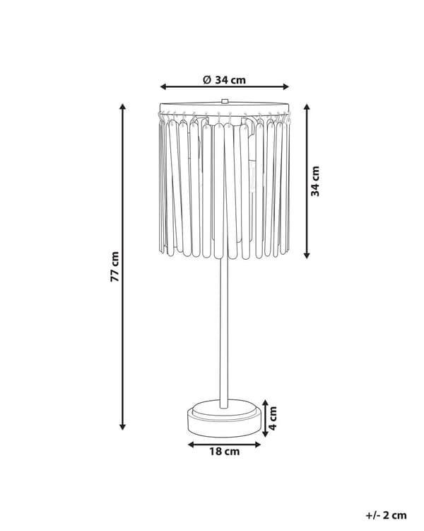 Bordlampe Mørkt Mangotre med Messing Klassisk design Moderne boliginnredning belysning
