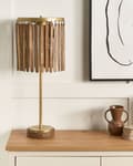 Miniatyrbilde 4 av 9: Bordlampe Mørkt Mangotre med Messing Klassisk design Moderne boliginnredning belysning