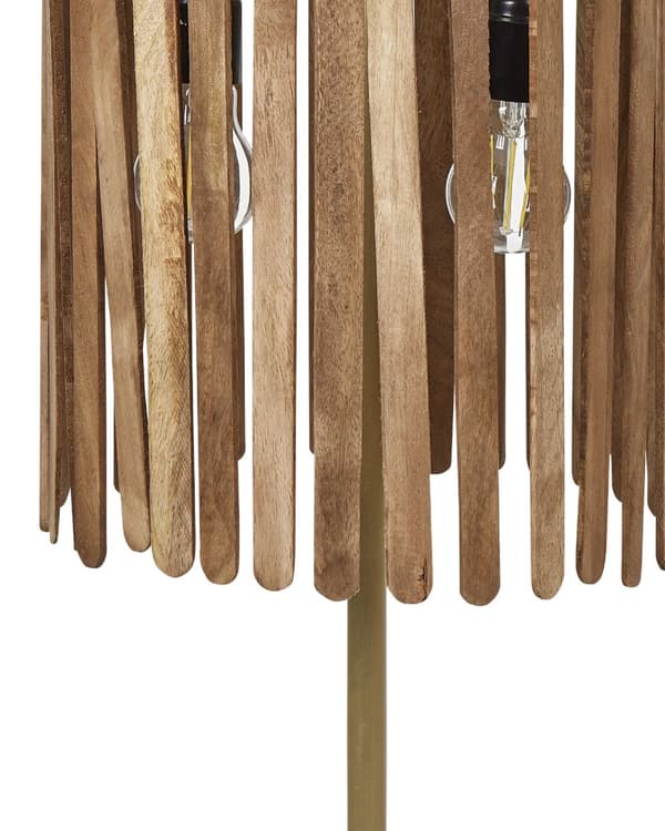 Bordlampe Mørkt Mangotre med Messing Klassisk design Moderne boliginnredning belysning