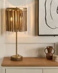 Miniatyrbilde 2 av 9: Bordlampe Mørkt Mangotre med Messing Klassisk design Moderne boliginnredning belysning