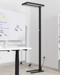 Miniatyrbilde 4 av 11: Gulvlampe LED Svart Metall h 197 cm Dimmerbryter Moderne Kontor Belysning Stålampe