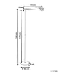 Miniatyrbilde 3 av 10: Gulvlampe LED Hvit Metall h 186 cm Moderne Industriell Kontor Belysning Stålampe