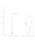 Miniatyrbilde 10 av 10: Gulvlampe LED Hvit Metall h 186 cm Moderne Industriell Kontor Belysning Stålampe