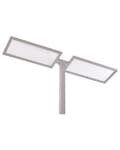 Miniatyrbilde 5 av 11: Gulvlampe LED Sølv Metall h 169 cm Dobbel skjerm 2 lyskilder Bevegelsessensor Berøringsdimmer Moderne Kontor Belysning Stålampe