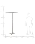 Miniatyrbilde 9 av 11: Gulvlampe LED Sølv Metall h 169 cm Dobbel skjerm 2 lyskilder Bevegelsessensor Berøringsdimmer Moderne Kontor Belysning Stålampe