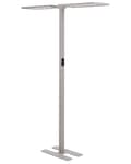 Miniatyrbilde 1 av 11: Gulvlampe LED Sølv Metall h 169 cm Dobbel skjerm 2 lyskilder Bevegelsessensor Berøringsdimmer Moderne Kontor Belysning Stålampe