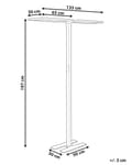 Miniatyrbilde 3 av 11: Gulvlampe LED Svart Metall h 169 cm Dobbel skjerm 2 lyskilder Bevegelsessensor Berøringsdimmer Moderne Kontor Belysning Stålampe