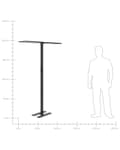 Miniatyrbilde 9 av 11: Gulvlampe LED Svart Metall h 169 cm Dobbel skjerm 2 lyskilder Bevegelsessensor Berøringsdimmer Moderne Kontor Belysning Stålampe