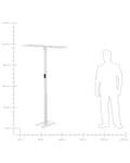 Miniatyrbilde 10 av 11: Gulvlampe LED Hvit Metall h 169 cm Dobbel skjerm 2 lyskilder Bevegelsessensor Berøringsdimmer Moderne Kontor Belysning Stålampe