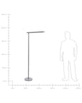 Miniatyrbilde 10 av 10: Gulvlampe LED Svart Metall h 186 cm Moderne Industriell Kontor Belysning Stålampe