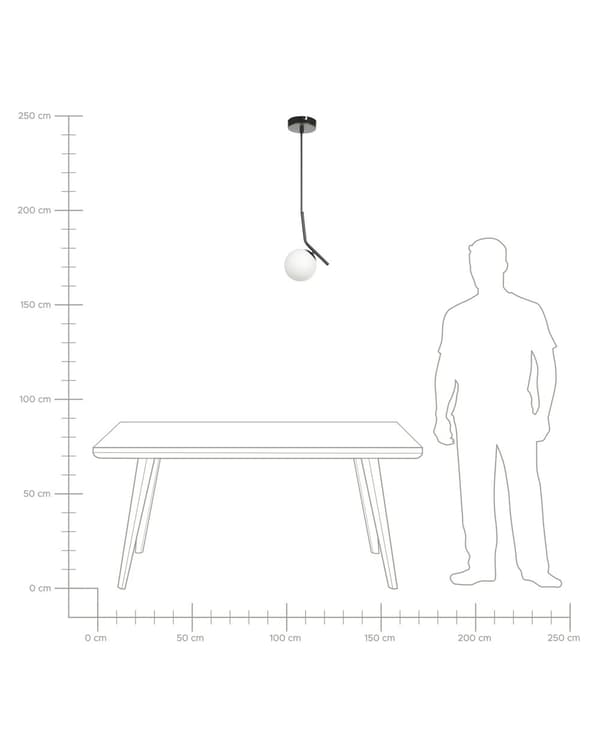 Pendel Lampe Sort Hvid ø 15 cm Metal lampe Design Spisebordslampe til Køkken med Rund Lampeskærm Hængelampe til Spisebord