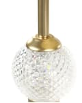 Miniatyrbillede 6 af 8: Pendel guld metal jern glasskærm integreret LED-lys rund form moderne glamour belysning stue spisestue soveværelse