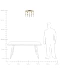 Miniatyrbillede 8 af 8: Pendel guld metal jern glasskærm integreret LED-lys rund form moderne glamour belysning stue spisestue soveværelse