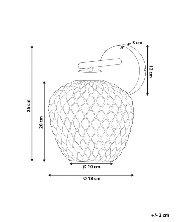 Væglampe Grå Indendørs Lampe til Væg Dekorativ Væghængt Lampe i Røget Design til Entre Trappeopgang Tilbehør Vintage Design